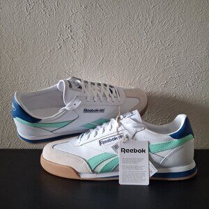 Size 12 - Reebok Campio XT White Glitch Aqua